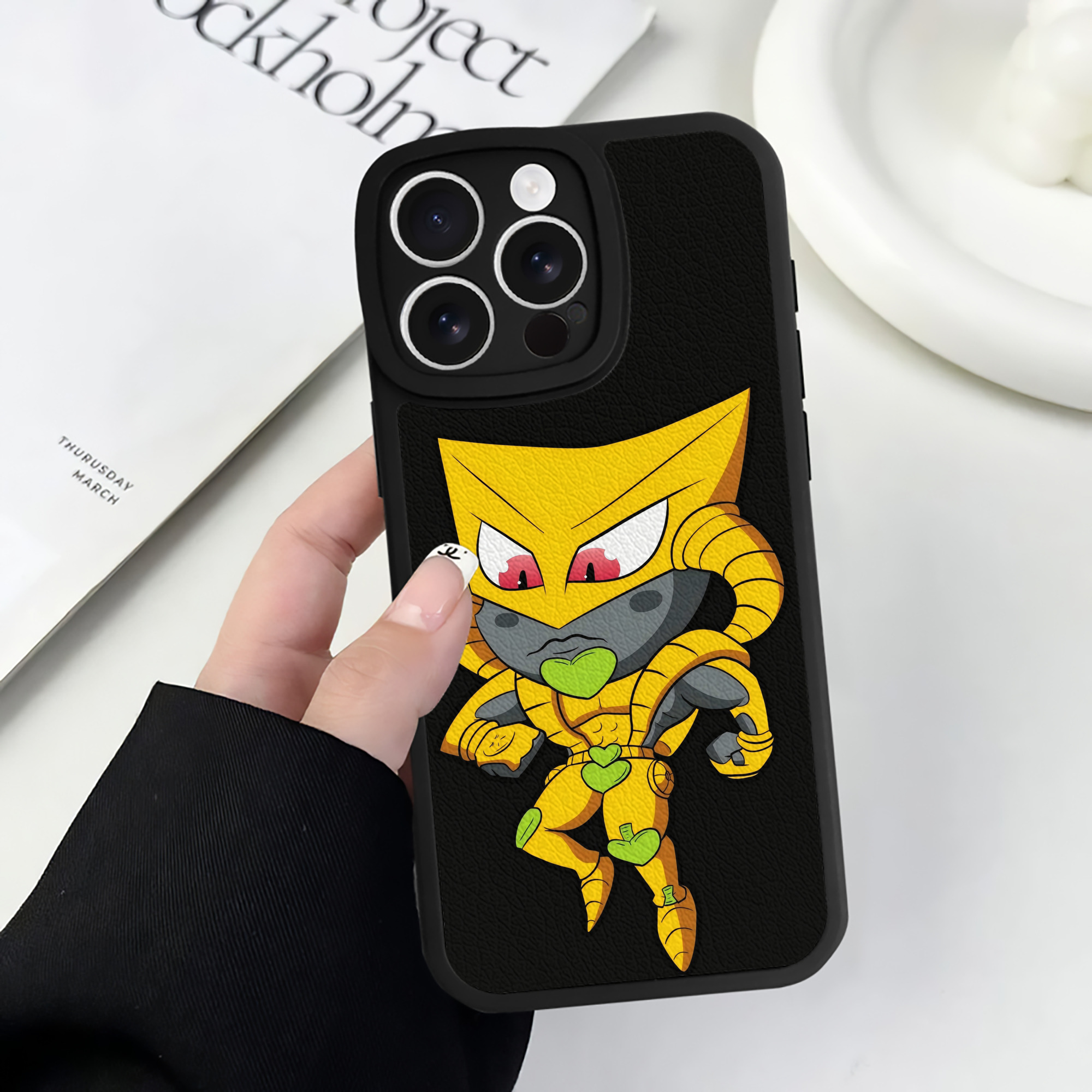 （画像用） ジョジョの奇妙な冒険 ディオ?ブランドー JoJo's Bizarre Adventure Dio Brando 【iPhone 16シリーズ対応】シリコンスマホケース（レザー調） 材質：シリコン